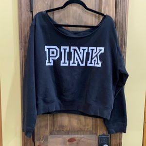 Victoria’s Secret PINK black scoop neck sweat shirt